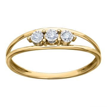Bague or 750 millièmes diamant