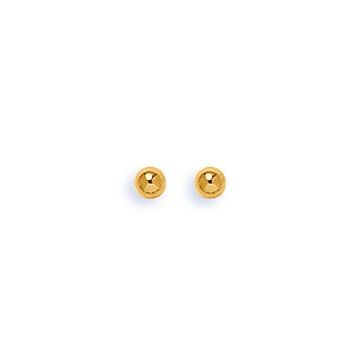 Boucles D'oreilles Bouton Boule 3 Mm Tout Or