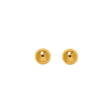 Boucles D'oreilles Bouton Boule 5 Mm Tout Or