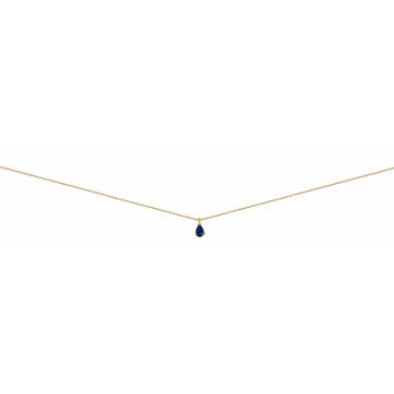 Collier Fdi Pend Saphir 6X4 4Mm Ri Fm