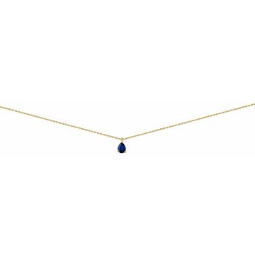 Collier Fdi Pend Saphir Poire 7X5-Ri-Fm