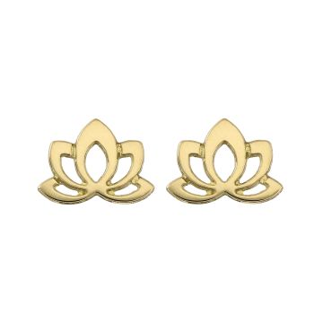 Boucles D'Oreilles Fleur De Lotus Tout Or