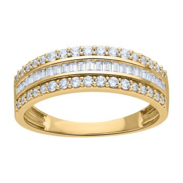 Bague or 750 millièmes diamant