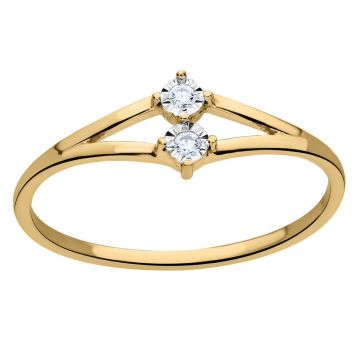 Bague or 750 millièmes diamant