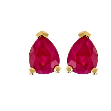 Boucles D'Oreilles Tige Rubis 5X4