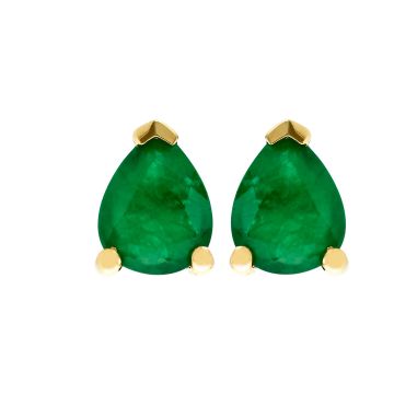 Boucles D'Oreilles Tige Emeraude 5X4