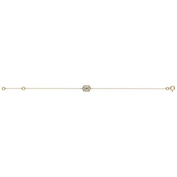 Bracelet or 750 millièmes oxyde de zirconium