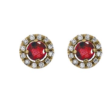 Boucles D'Oreilles Ru 3Mm + Dt Hp1 0.072Ct