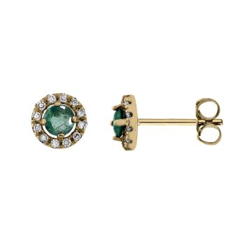 Boucles D'Oreilles Em 3Mm + Dt Hp1 0.072Ct