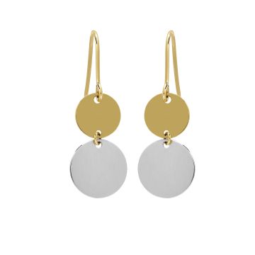 Boucles D'Oreilles 2 Ors Crochet Pend Cerlces