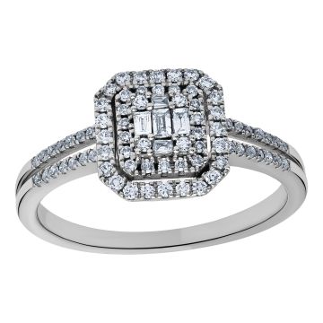 Bague or 750 millièmes diamant