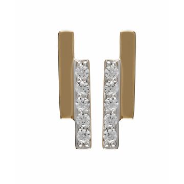 Boucles D'Oreilles Bic Barrette 10 Dts 0.09Ct