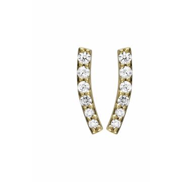 Boucles D'Oreilles Virgule 12 Dts 0.09Ct