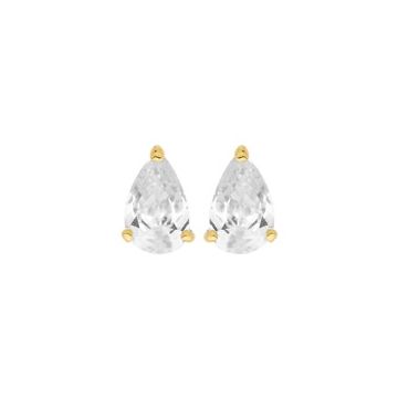 Boucles D'Oreilles 3 Griffes Oz Poire 6X4