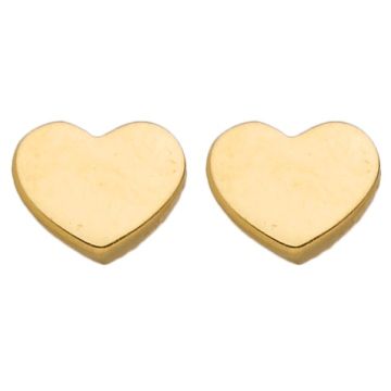 Boucles D'Oreilles Tige Coeur Plat