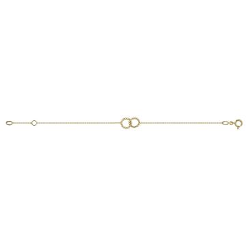 Bracelet 2 Anneaux Perles Entrelace