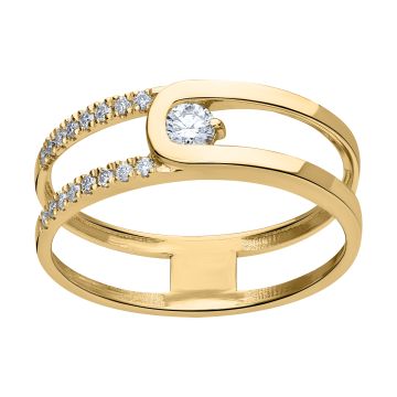Bague or 750 millièmes diamant