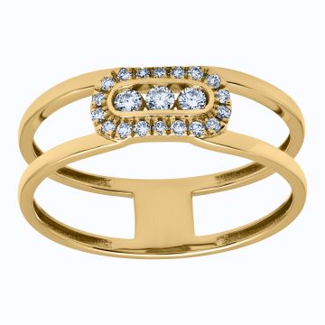 Bague or 750 millièmes diamant