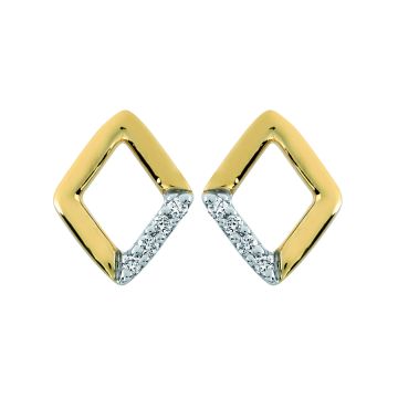 Boucles D'Oreilles Losange Diamant 0.05Ct