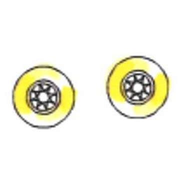 Boucles D'Oreilles Boutons Rond Et Douille