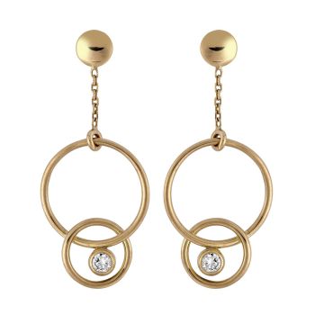 Boucles D'Oreilles Diamant Hp1 0.06Ct