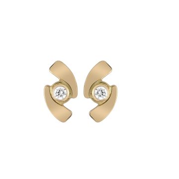 Boucles d'oreilles or 750 millièmes oxyde de zirconium