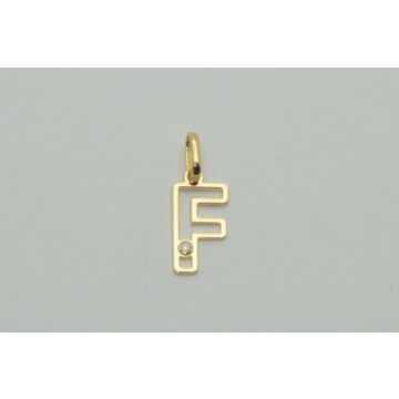 Pendentif Initiale F Diamat 0.01Ct