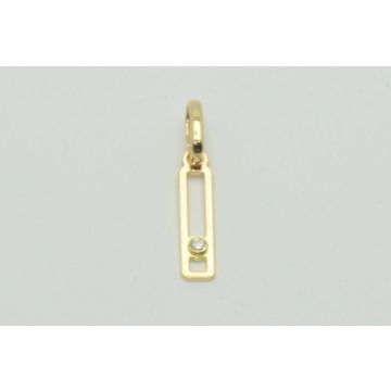 Pendentif Initiale I Diamant 0.01Ct