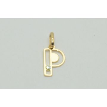 Pendentif Initiale P Diamant 0.01Ct