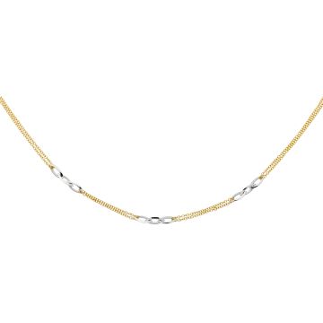 Collier Bic Dble Rang Motifs Ovales Og