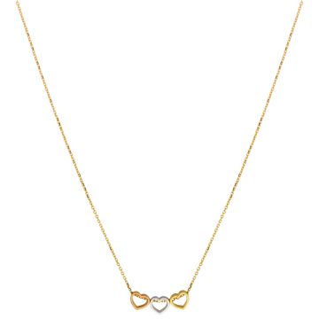 Collier 3 Coeurs 3Ors Coulissants