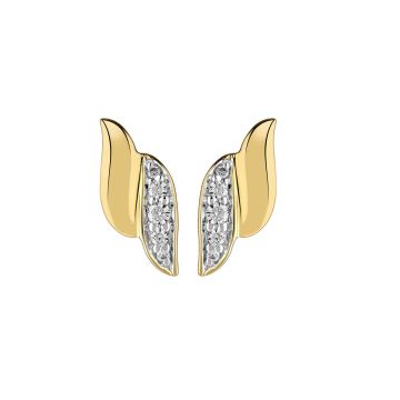 Boucles D'oreilles Bicolore Diamants 0.057cts