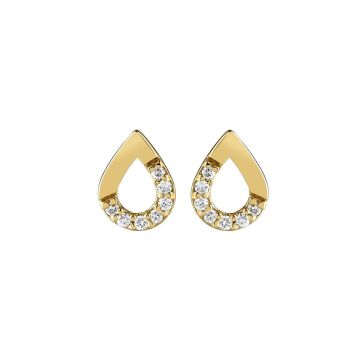 Boucles D'oreilles Goutte Diamants 0.07cts