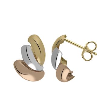 Boucles D'oreilles Tricolore Largeur 8.5mm