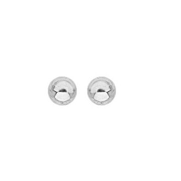 Boucles D'oreilles Boule 5mm Or Gris Poussette Silicone