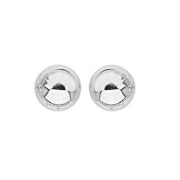 Boucles D'oreilles Boule 8mm Or Gris Poussette Silicone