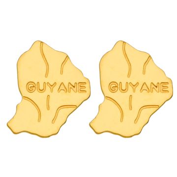 Boucles D'Oreilles Carte Guyane