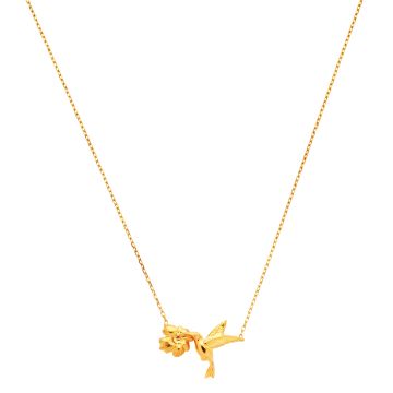 Collier Pend Colibris Hibiscus Fdi030