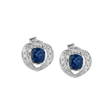 Boucles D'Oreilles Coeur Dts Saphir Og