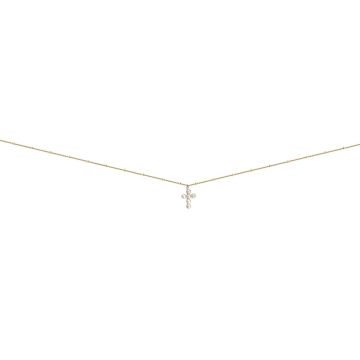 Collier Perle Croix Lg42Cm
