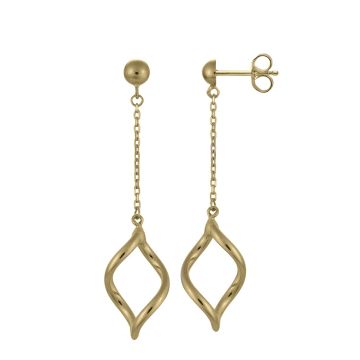 Boucles D'oreilles Chaine Dbl Spirale Largeur 9.5mm