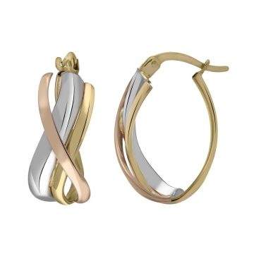 Boucles D'oreilles Vague A Cheval Largeur 8.6mm
