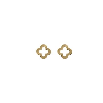 Boucles D'Oreilles Boutons Croix Arrondies