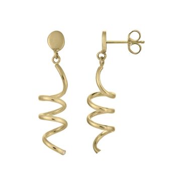 Boucles D'oreilles Mini Spirale Fil Rond Largeur 5.8mm