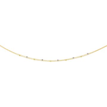 Collier 2 Rgs Boules 2 Ors Striees Fm