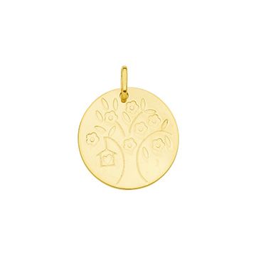 Pendentif Rond Arbre De Vie Coeur