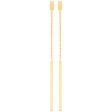 Boucles D'Oreilles Pendant Chaine Tube