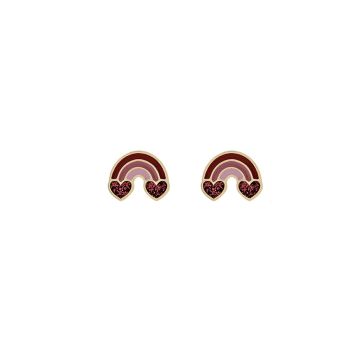 Boucles D'Oreilles Boutons Arc En Ciel
