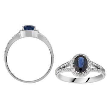 Bague Or Blanc Dia Sa