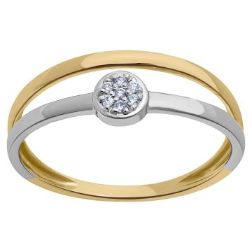 Bague Rhodie Dt Bicolore Hp1